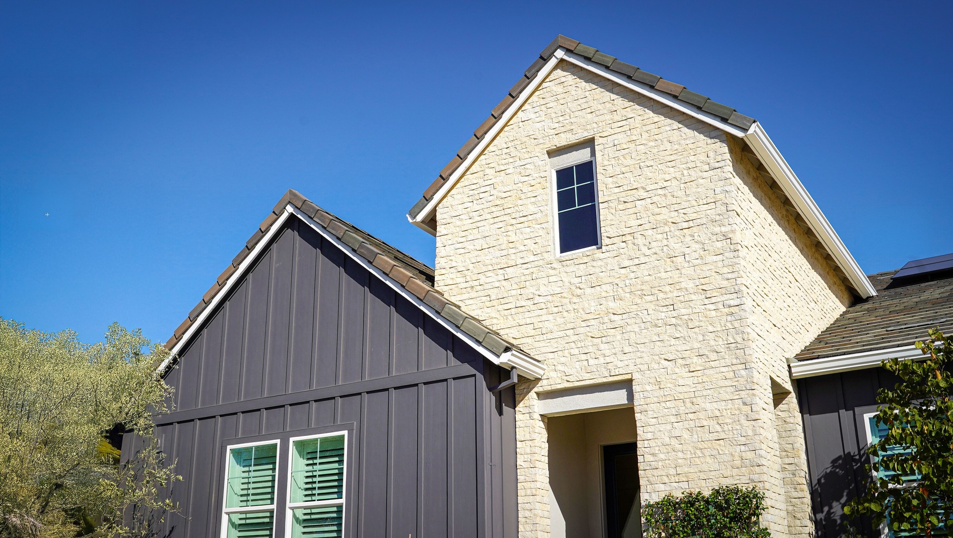 Top of a newly built house